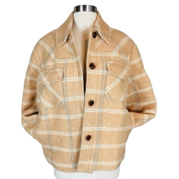 Samsoe Samsoe NEW XS Leonie Plaid Barn Coat Jacket Wool Blend $325 Nordstrom - Picture 10 of 15